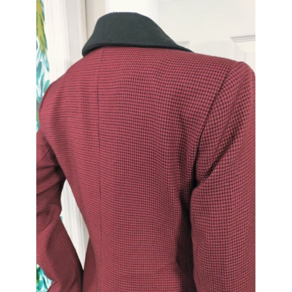 NWT Walter Baker Long Sleeve Equestrian Phelps Jacket Red Preppy Goth  S - Picture 7 of 16